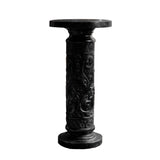 Valceryn Handcrafted Solid Wood Pedestal Stand Black - Timberustic Pedestal Stand