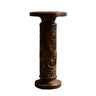 Valceryn Handcrafted Solid Wood Pedestal Stand Dark Walnut - Timberustic Pedestal Stand
