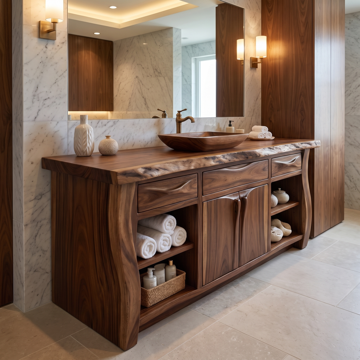 Valdoren Handcrafted Solid Wood Freestanding Bathroom Vanity with Drawers - Timberustic Freestanding Bathroom Vanity with Drawers