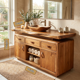 Caelmont Handcrafted Solid Wood Freestanding Bathroom Vanity with Drawers - Timberustic Freestanding Bathroom Vanity with Drawers