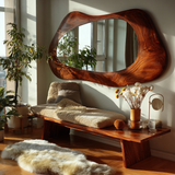 Valdoren Live Edge Solid Wood Mirror