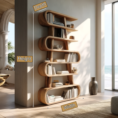Valdorin Handcrafted Solid Wood Bookshelf SPA258242 - Timberustic Bookshelf