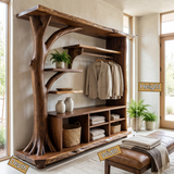 Valdorin Handcrafted Solid Wood Entryway Organizer - Timberustic Entryway Organizer