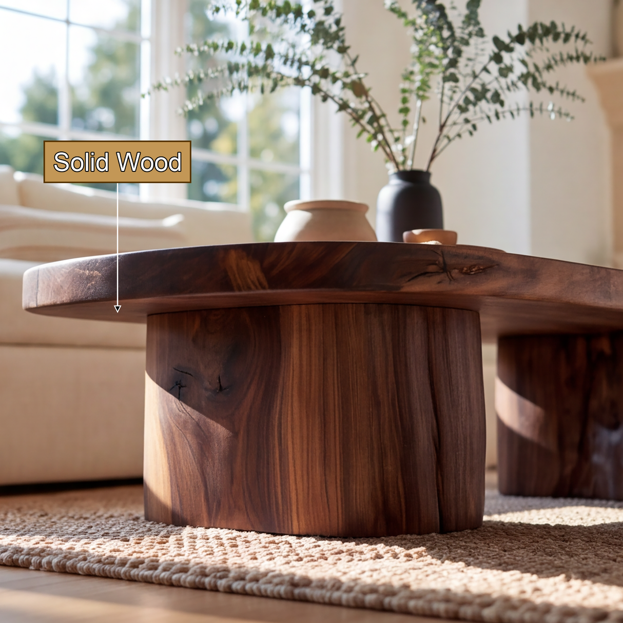 Valebark Handcrafted Solid Wood Coffee Table - Timberustic Coffee Table