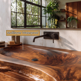 Valebrook Handcrafted Live Edge Solid Wood Floating Bathroom Vanity with Drawers SPA029384