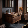 Valencrest Handcrafted Live Edge Solid Wood Floating Bathroom Vanity with Drawer - Timberustic Floating Bathroom Vanity With Drawers