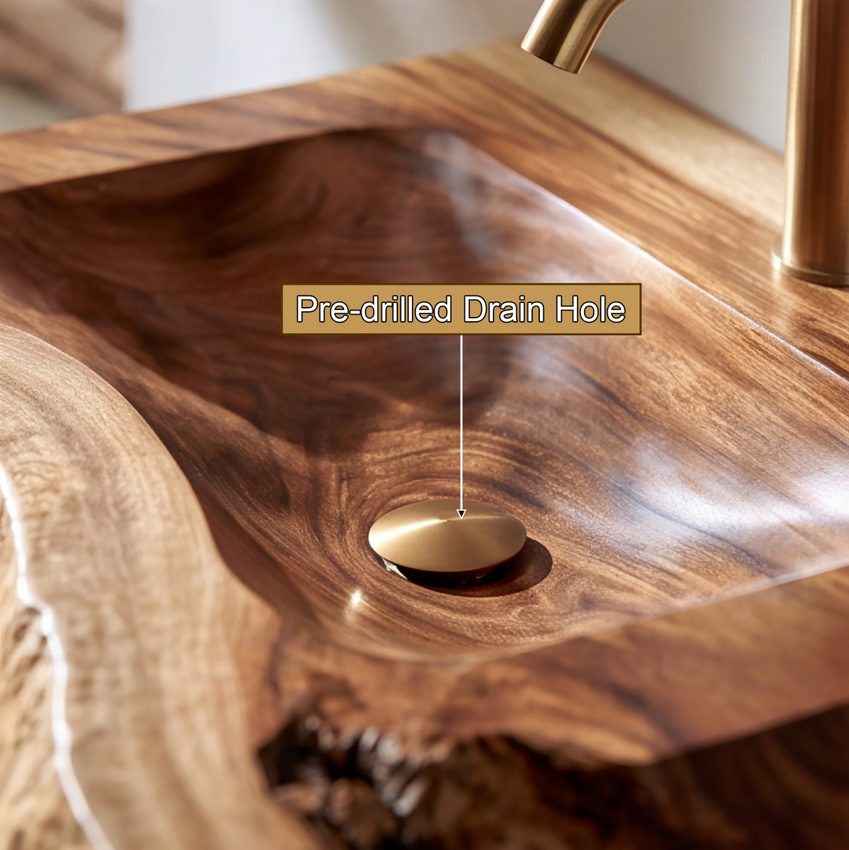 Valencrest Handcrafted Live Edge Solid Wood Floating Bathroom Vanity with Drawer - Timberustic Floating Bathroom Vanity With Drawers