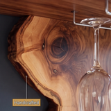 Valencrest Live Edge Solid Wood Floating Wine Shelf SPA024312