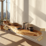 Valenor Live Edge Solid Wood Floating Shelf SPA245642 - Timberustic Floating Shelf