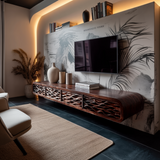 Valenor Sculpted Solid Wood Floating TV Cabinet