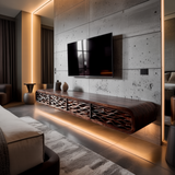 Valenor Sculpted Solid Wood Floating TV Cabinet