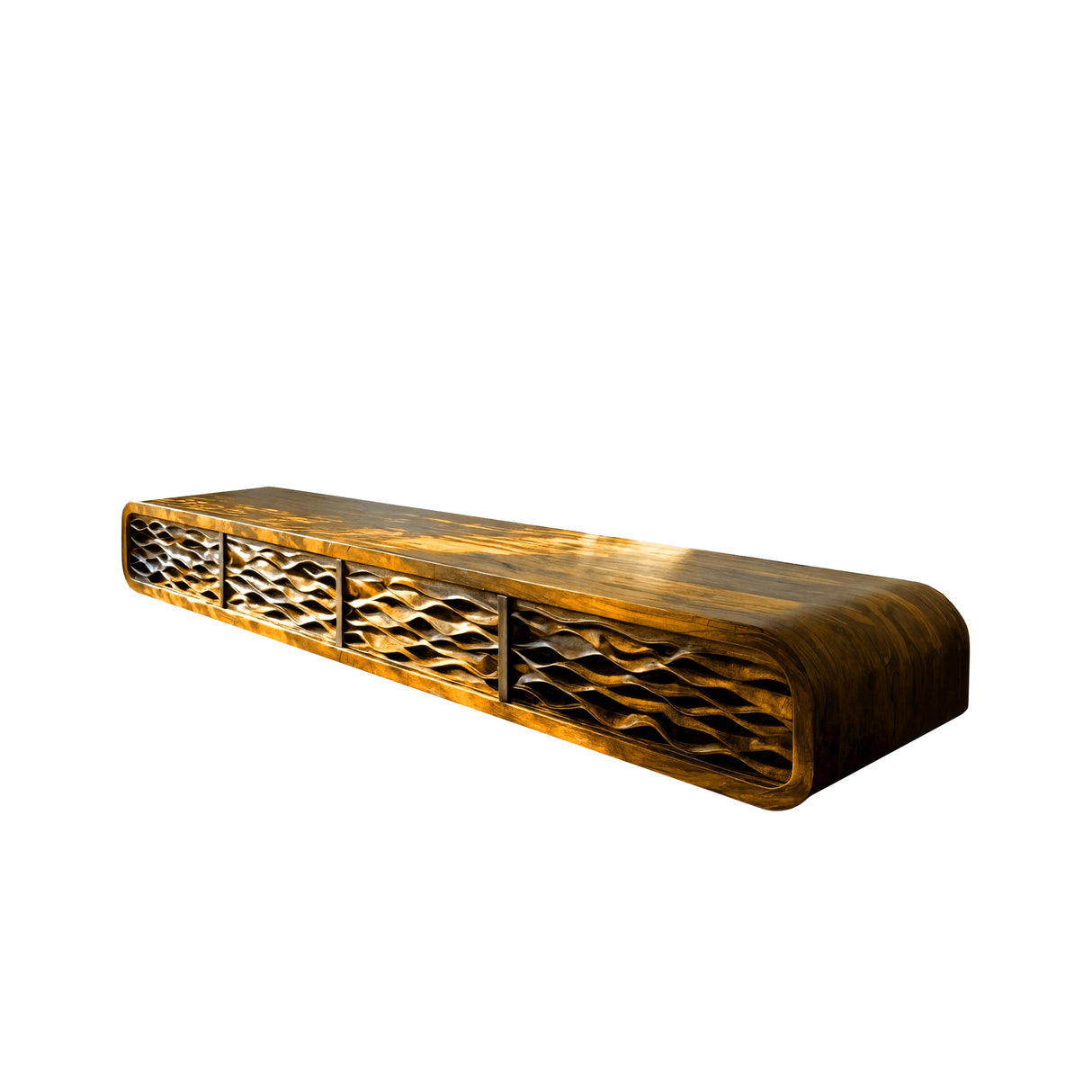 Valenor Sculpted Solid Wood Floating TV Cabinet