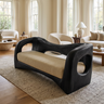 Valenor Sculpted Solid Wood Sofa Black - Timberustic Sofa