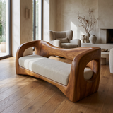 Valenor Sculpted Solid Wood Sofa Brown - Timberustic Sofa