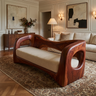 Valenor Sculpted Solid Wood Sofa Mahogany - Timberustic Sofa