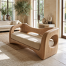 Valenor Sculpted Solid Wood Sofa Natural Oak - Timberustic Sofa
