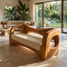 Valenor Sculpted Solid Wood Sofa Teak - Timberustic Sofa