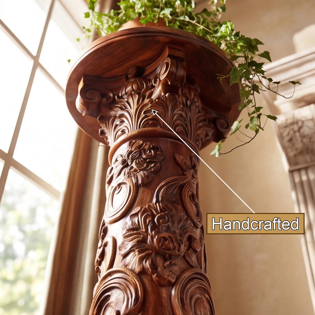 Valenor Solid Wood Pedestal Stand - Timberustic Pedestal Stand
