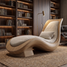 Valenridge Handcrafted Sculpted Solid Wood Chaise Lounge Natural Oak - Timberustic Chaise Lounge