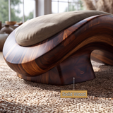 Valenridge Handcrafted Sculpted Solid Wood Chaise Lounge - Timberustic Chaise Lounge