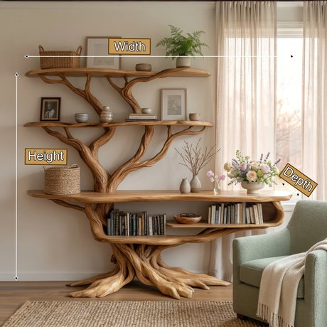 Valeris Sculpted Solid Wood Console Table with Shelves - Timberustic Console Table with Shelves