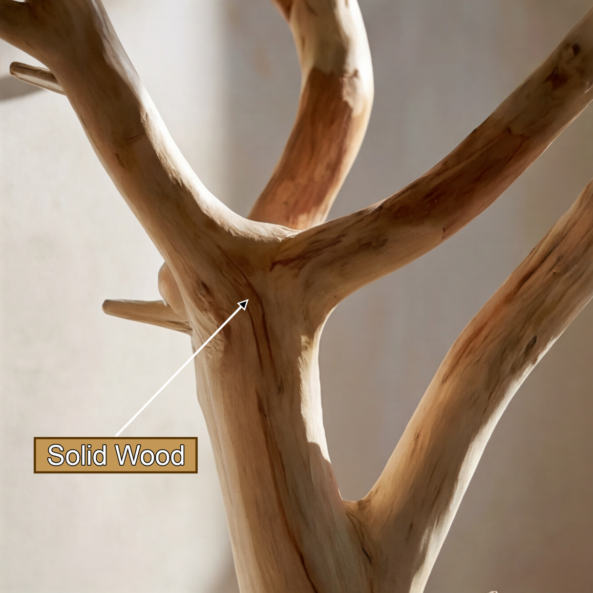 Valewyn Sculpted Solid Wood Tree Coat Rack - Timberustic Tree Coat Rack
