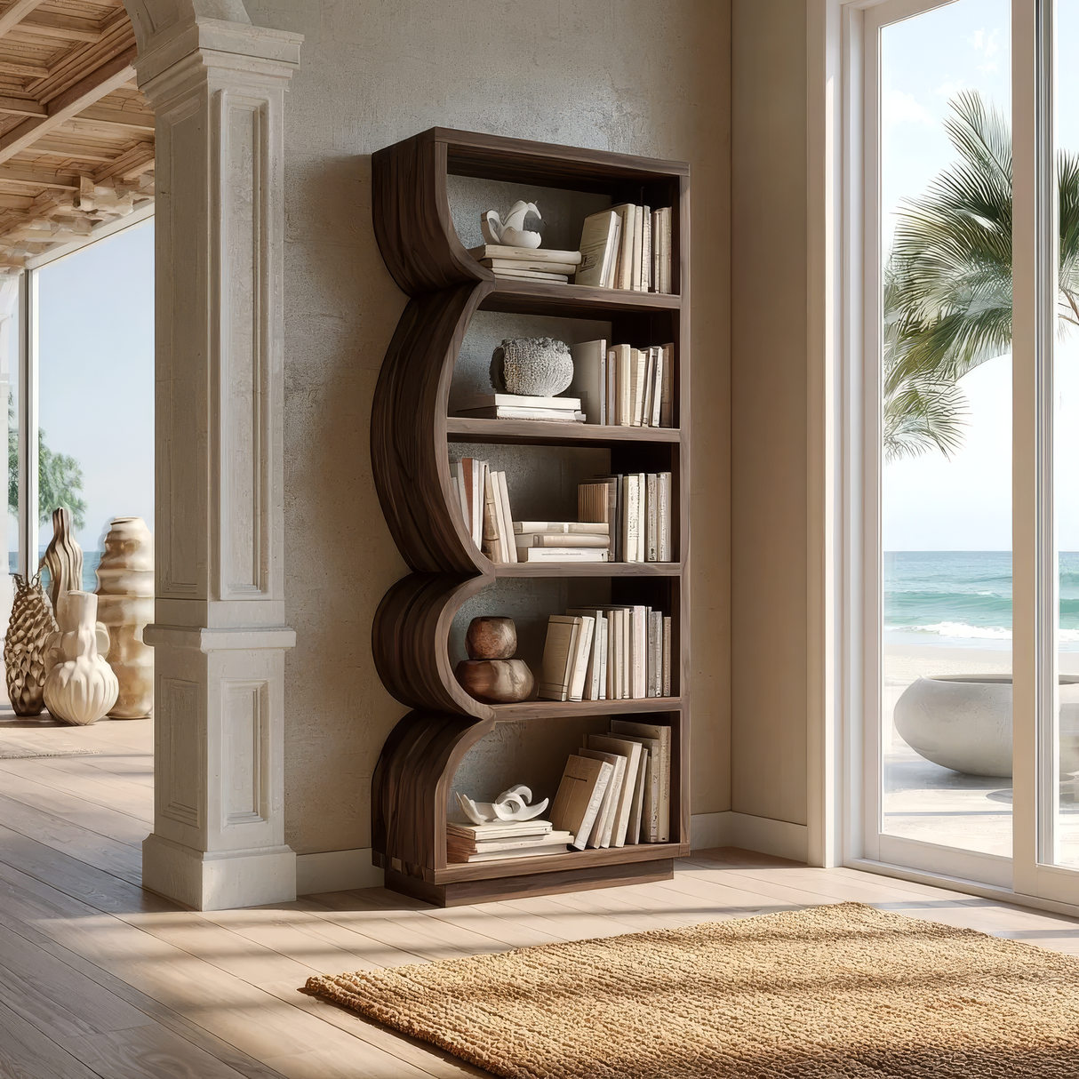 Valmere Handcrafted Solid Wood Bookshelf SPA955409 - Timberustic Bookshelf