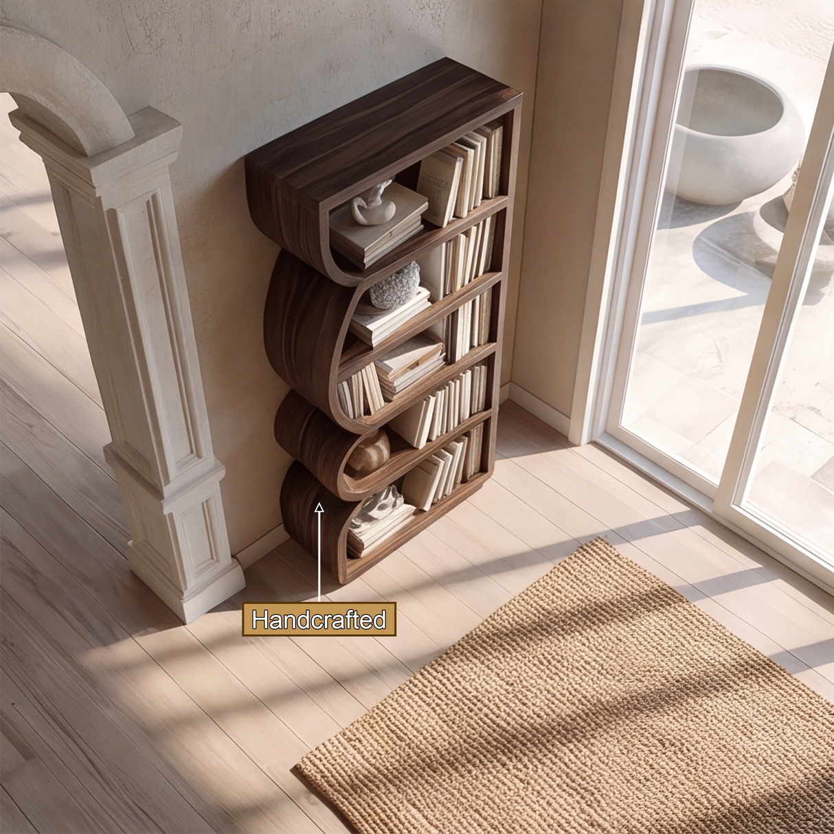 Valmere Handcrafted Solid Wood Bookshelf SPA955409 - Timberustic Bookshelf