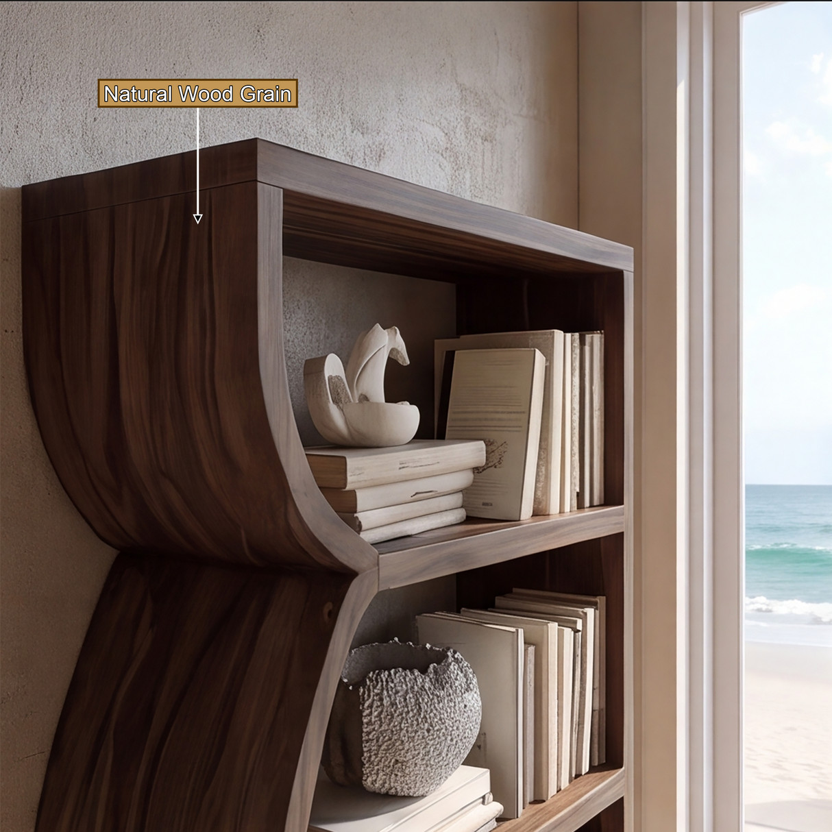 Valmere Handcrafted Solid Wood Bookshelf SPA955409 - Timberustic Bookshelf