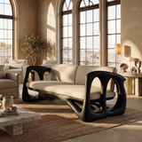 Valmere Sculpted Solid Wood Sofa Black - Timberustic Sofa