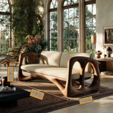 Valmere Sculpted Solid Wood Sofa - Timberustic Sofa