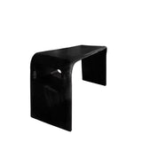 Valora Live Edge Solid Wood Bar Table with Storage Black - Timberustic Bar Table with Storage