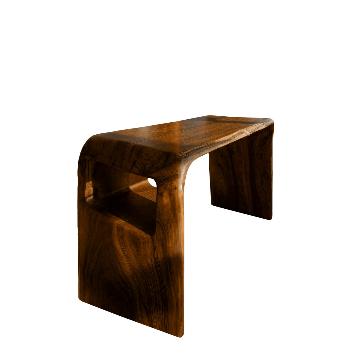 Valora Live Edge Solid Wood Bar Table with Storage Brown - Timberustic Bar Table with Storage