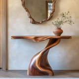 Valorin Sculpted Solid Wood Console Table