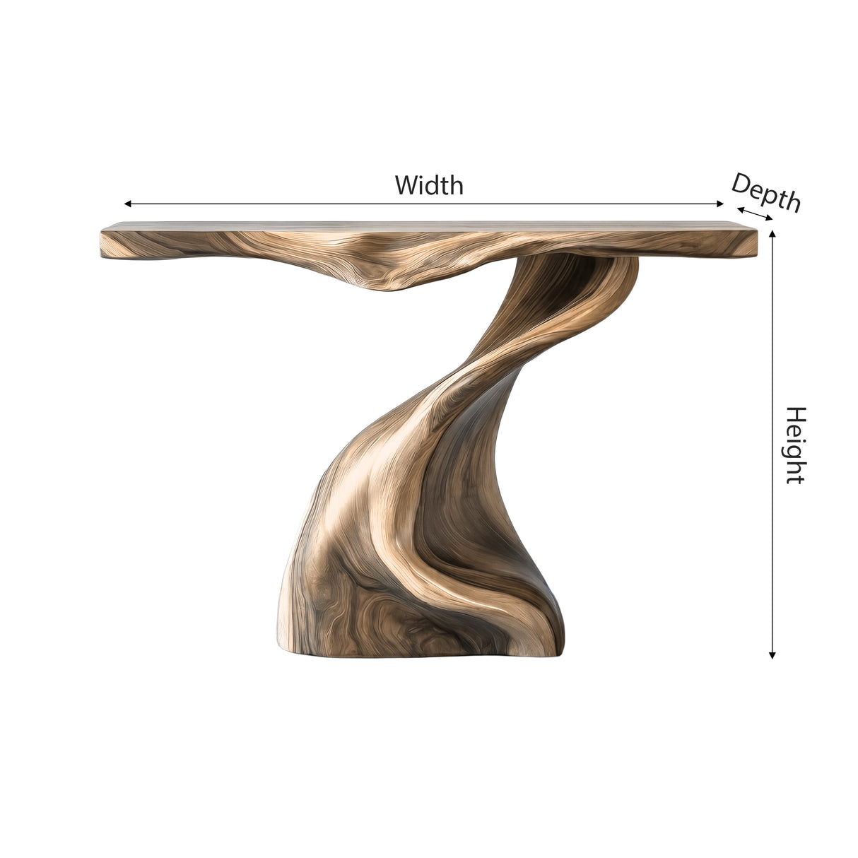 Valorin Sculpted Solid Wood Console Table