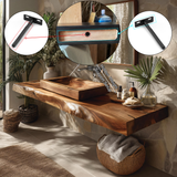 Valrion Live Edge Solid Wood Floating Bathroom Vanity SPA254879 - Timberustic Floating Bathroom Vanity