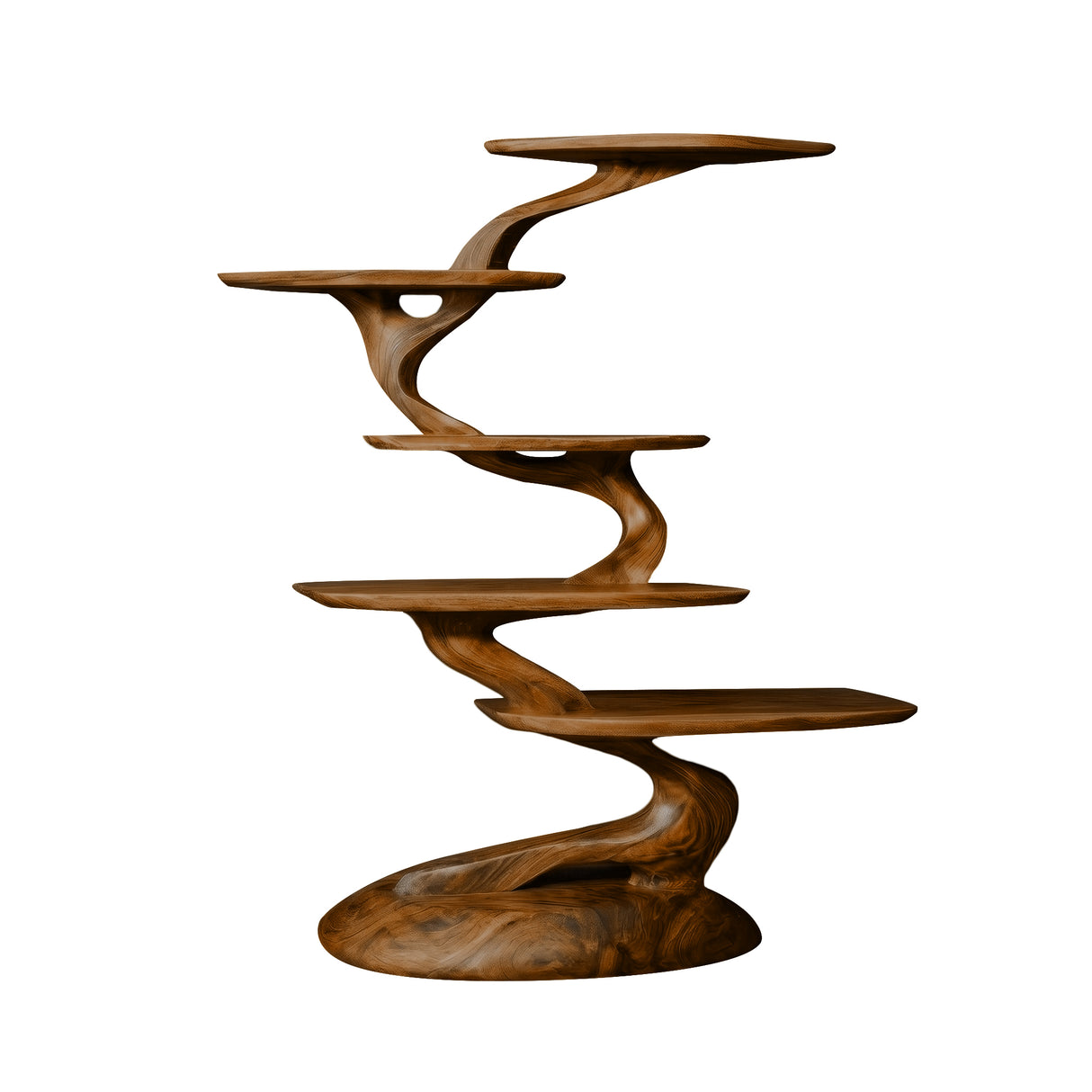 Valtara Handcrafted Solid Wood Tree Bookshelf