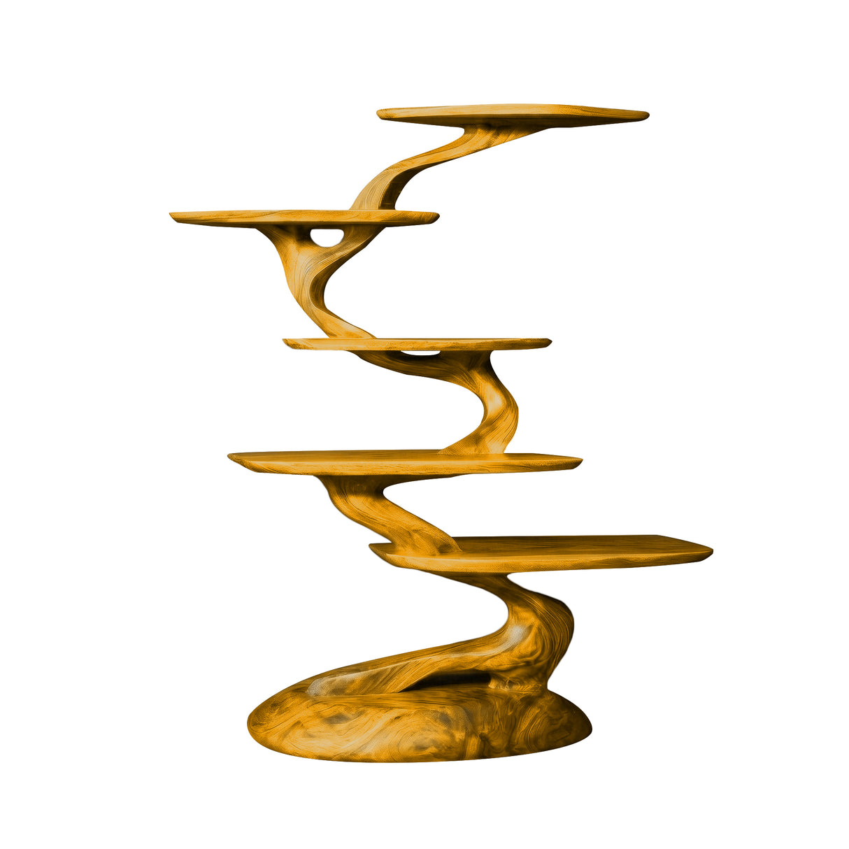 Valtara Handcrafted Solid Wood Tree Bookshelf
