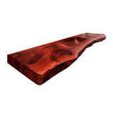 Valtero Sculpted Live Edge Solid Wood Floating Bathroom Vanity with Integrated Sink Mahogany - Timberustic Floating Bathroom Vanity with Integrated Sink