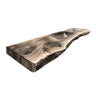 Valtero Sculpted Live Edge Solid Wood Floating Bathroom Vanity with Integrated Sink Natural Oak - Timberustic Floating Bathroom Vanity with Integrated Sink