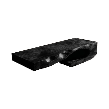 Valterra Handcrafted Solid Wood Floating Bathroom Vanity with Open Storage Black - Timberustic Floating Bathroom Vanity with Open Storage