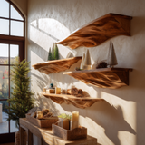 Valterra Live Edge Solid Wood Floating Shelf SPA425336 - Timberustic Floating Shelf