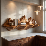 Valthera Handcrafted Mountain Floating Shelf - Timberustic Floating Shelf