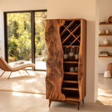 Valthera Handcrafted Solid Wood Bar Cabinet