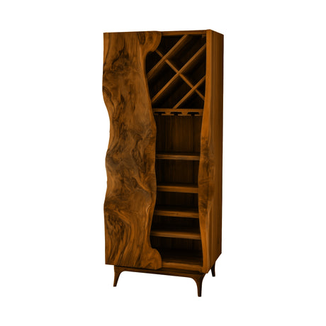 Valthera Handcrafted Solid Wood Bar Cabinet Brown - Timberustic Bar Cabinet