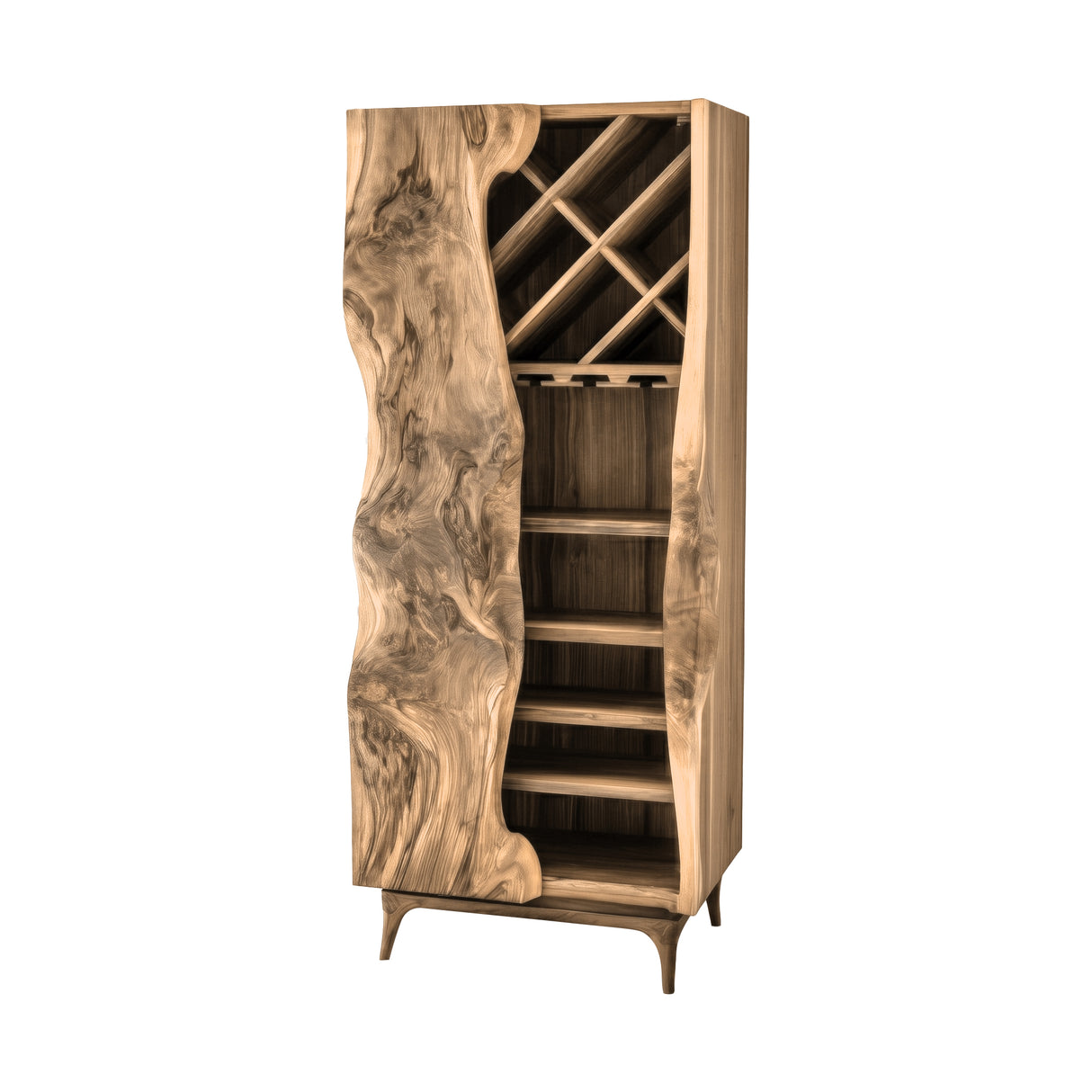 Valthera Handcrafted Solid Wood Bar Cabinet