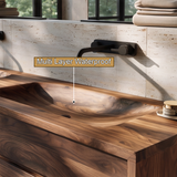 Valthera Handcrafted Solid Wood Floating Bathroom Vanity with Integrated Sinks and Drawers