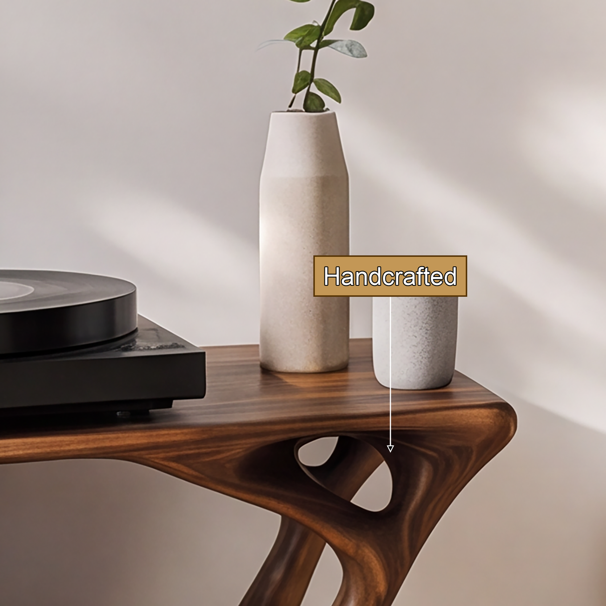 Valthera Handcrafted Solid Wood Record Player Stand SPA928424