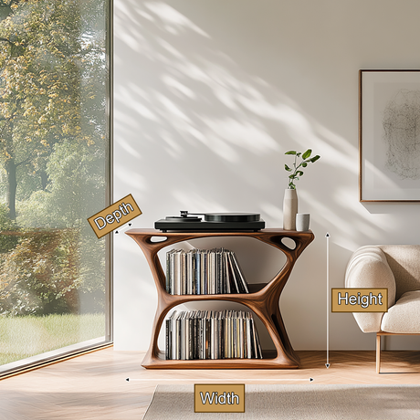 Valthera Handcrafted Solid Wood Record Player Stand SPA928424 - Timberustic Record Player Stand With Storage