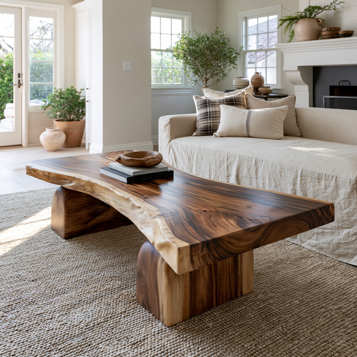 Valthera Live Edge Solid Wood Coffee Table - Timberustic Coffee Table